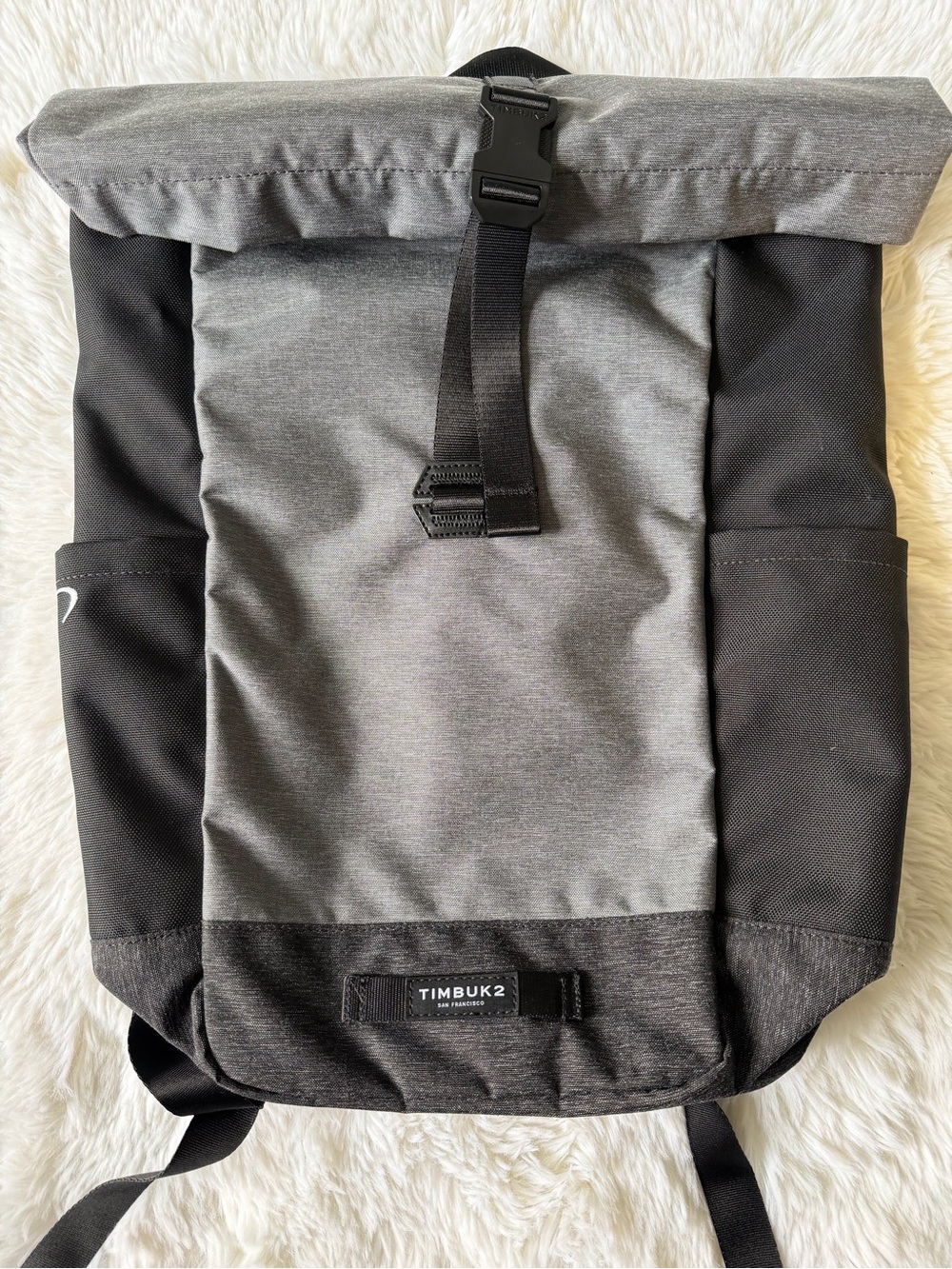 Timbuk2 Gray and Black Roll-Top Backpack